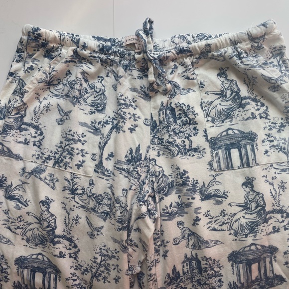 Sincerely Jules Blue and White Patterned Trousers pants - Picture 3 of 9